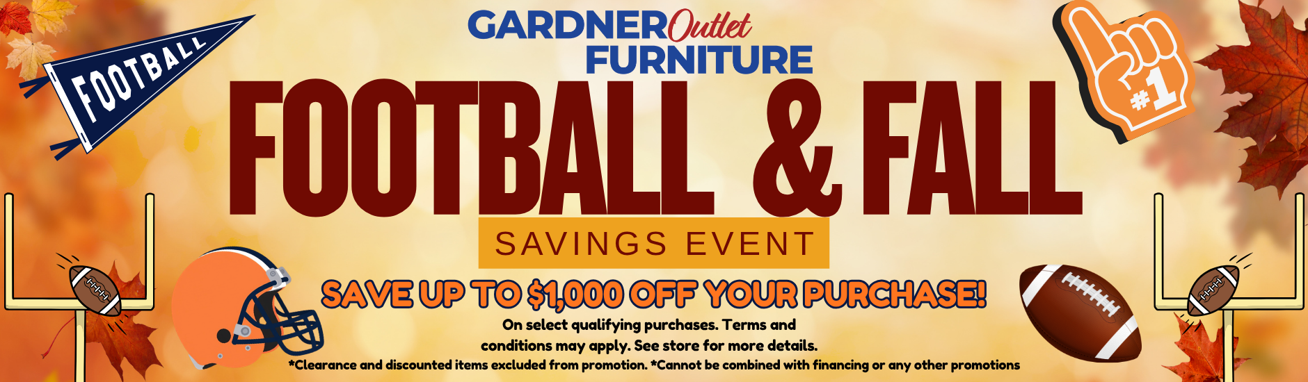Football & Fall sale web banner
