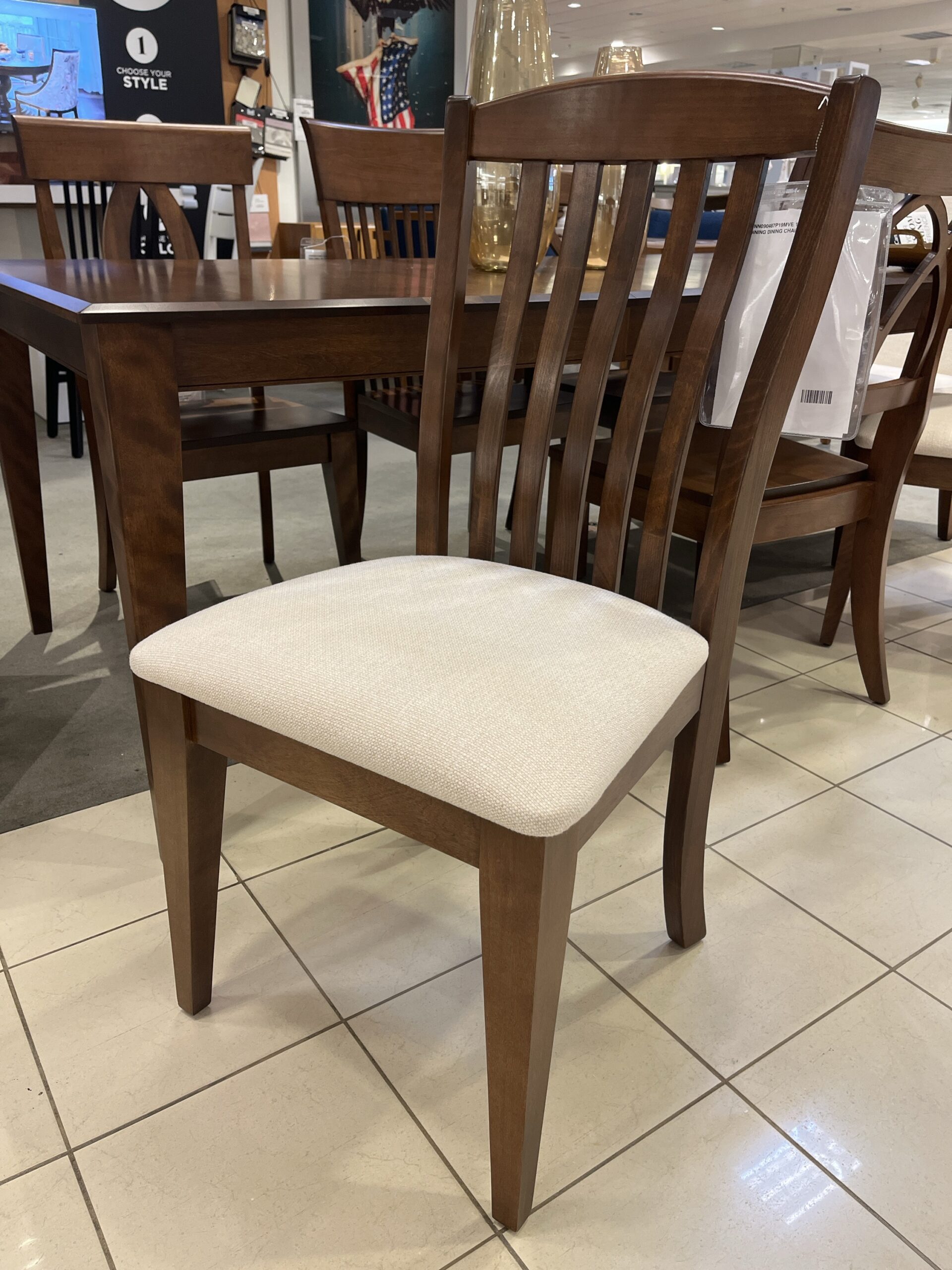 CNN 9048 Cognac Washed Dining Chair 7B Fabric