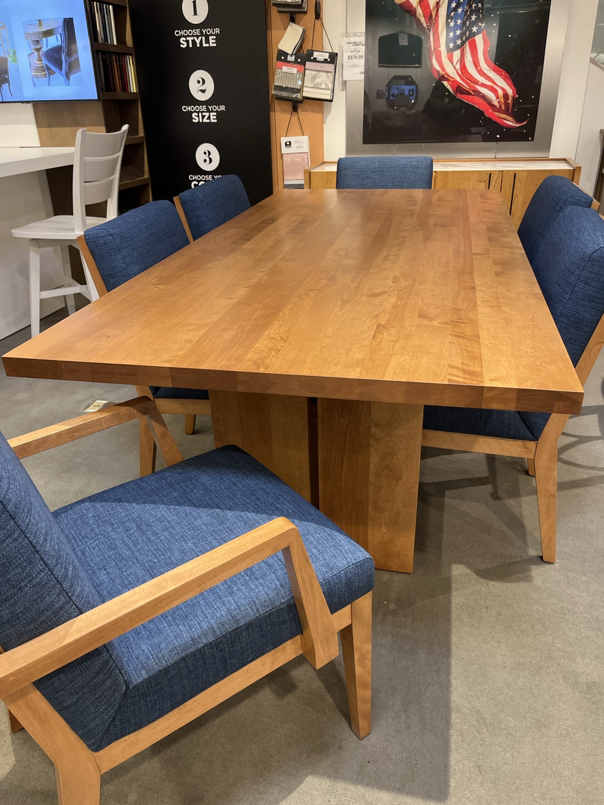 Honey Washed Dining Rectangular Table Modern