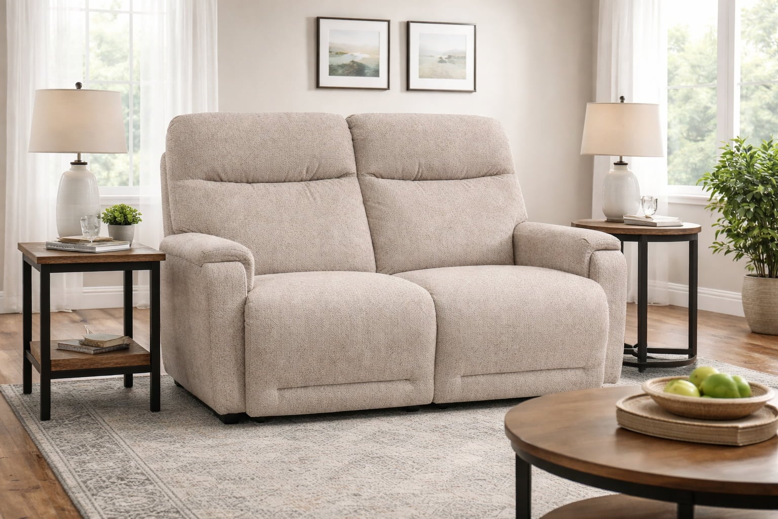 1000015564 Derek Power Tilt Headrest Space Saver Loveseat - Image 1