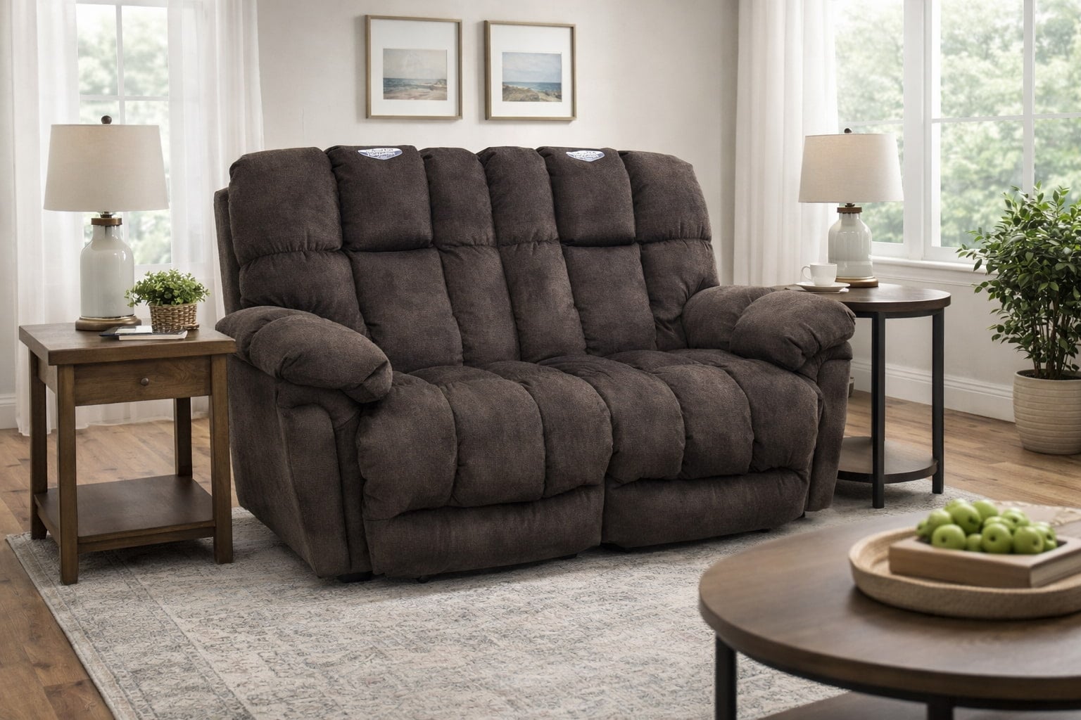 Lucas Power Tilt Headrest Space Saver Loveseat