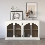 Archdale Gothic Arch 4 Door Accent Cabinet Archdale White - Image 2