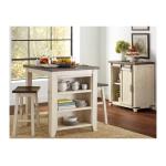 Madison County 3 Piece Counter Height Table Set Vintage White Finish - Image 2