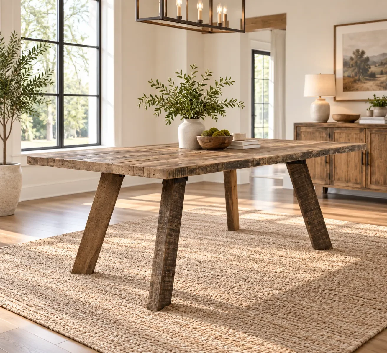 Reclamation Salvaged Wood Dining Table
