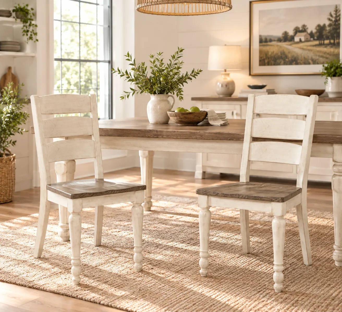 Madison County Dining Chair Vintage White Finish