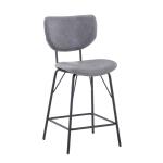 Owen Upholstered Counter Stool- Grey