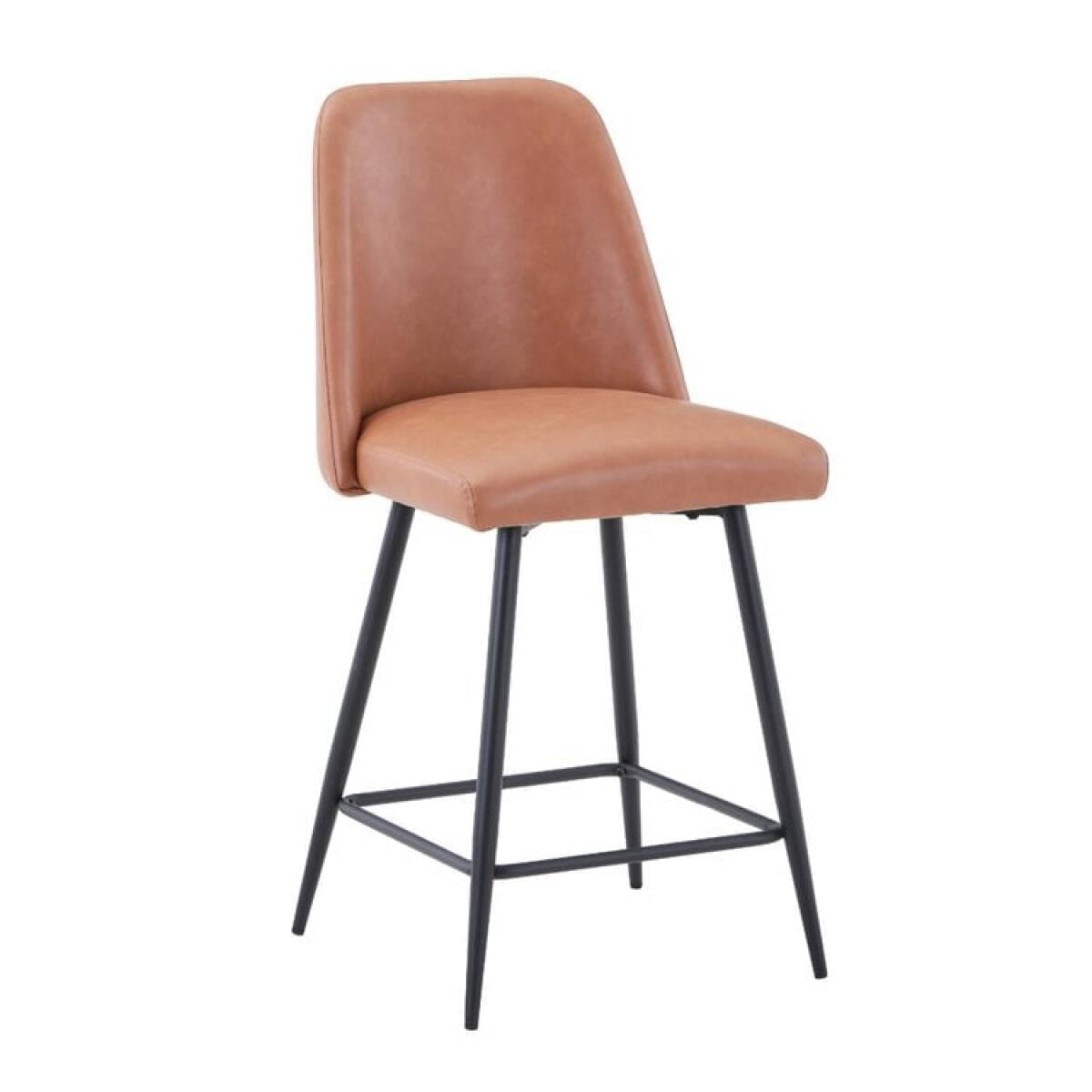 Maddox Upholstered Counter Stool- Orange Maddox Upholstered Counter Stool- Orange - Image 1