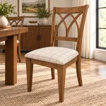 CNN 9049 Dining Upholstered Chair Pecan Washed Gourmet