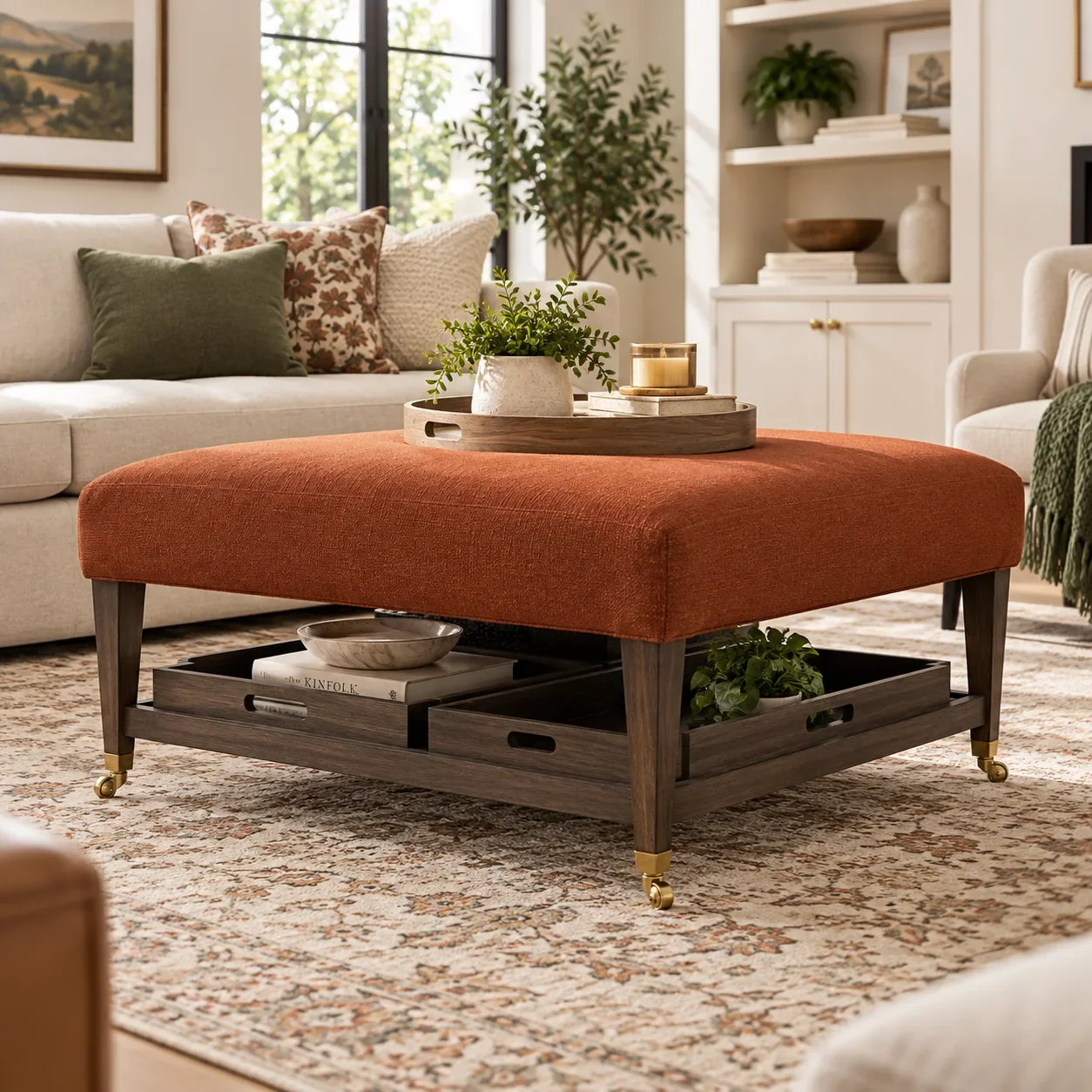 Kara Ottoman with Trays