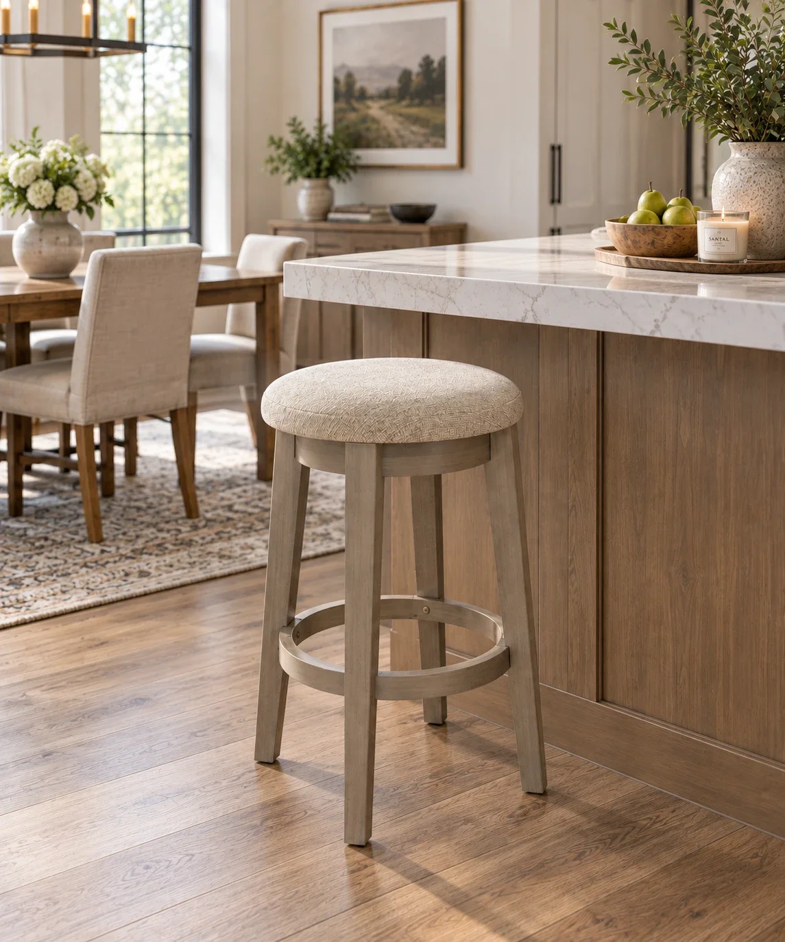 SNF 9051 Upholstered fixed stool