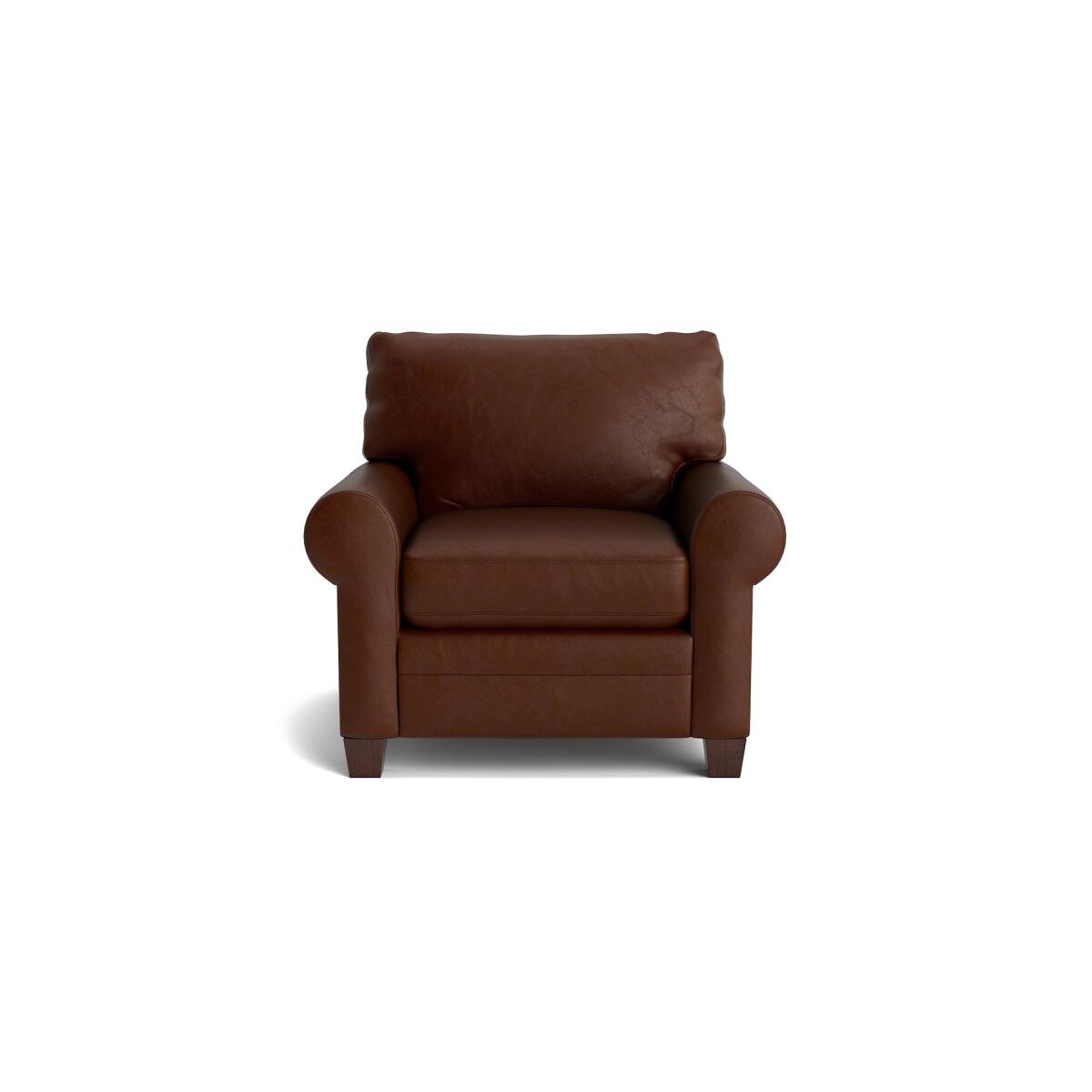 Carolina Leather Roll Arm Chair Carolina Leather Roll Arm Chair - Image 1