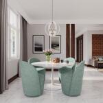 Landon Swivel Dining Chair Blue - Image 2