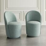 Landon Swivel Dining Chair Blue - Image 3