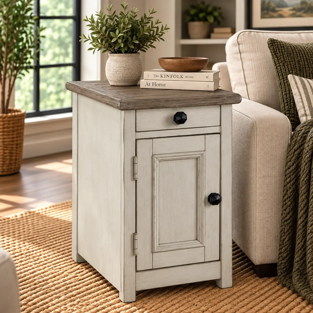 Bolanburg Chairside End Table with USB Ports & Outlets