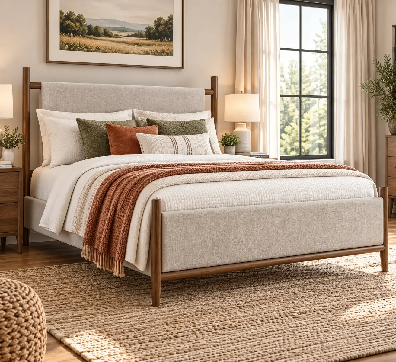 ChatGPT Image Sep 10, 2026, 05_36_33 PM Lyncott Queen Upholstered Panel Bed - Image 1