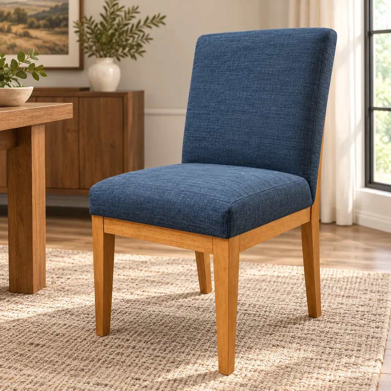 ChatGPT Image Sep 10, 2026, 11_03_33 AM CNN 5179 Canadel Honey Washed Dining Chair TK Fabric - Image 1