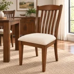 CNN 9048 Cognac Washed Dining Chair 7B Fabric