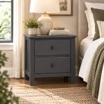 Graphite 2 Drawer Nightstand
