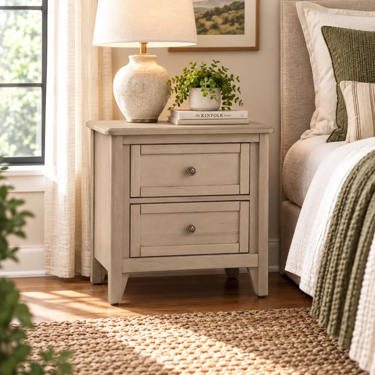 Woodbridge Shadow Grey 2 Drawer Nightstand