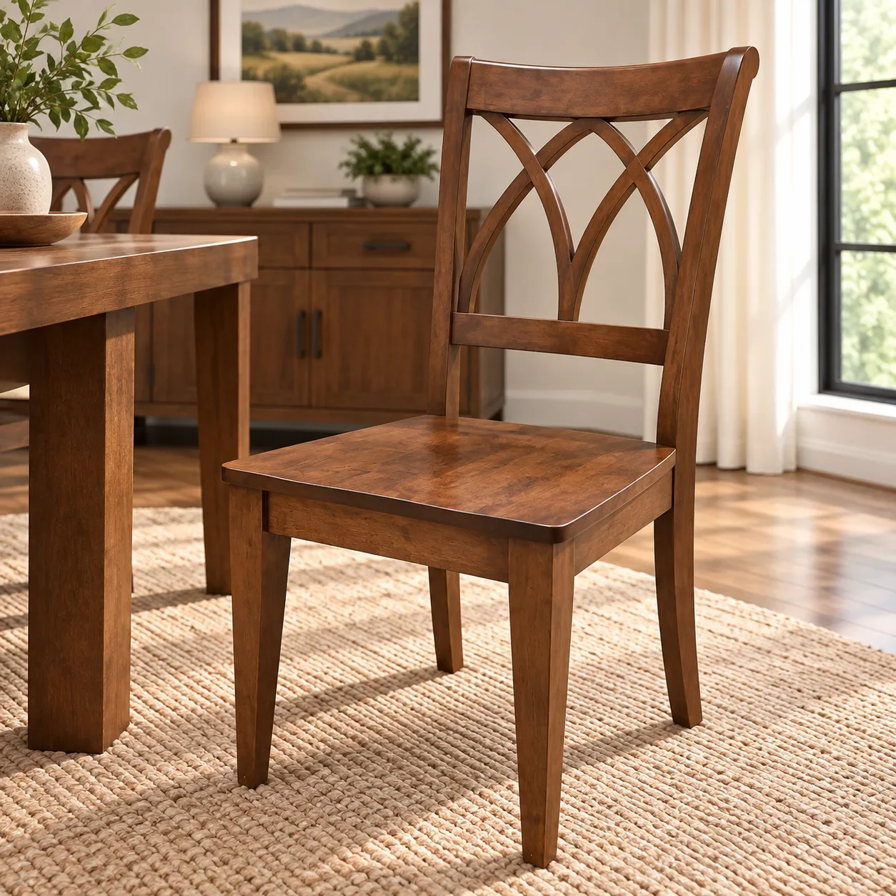 CNN 9049 Cognac Washed Dining Chair Matte