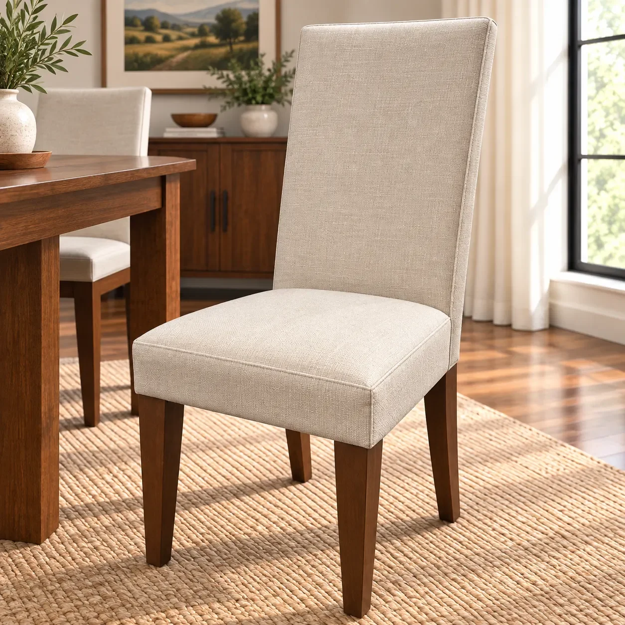Cognac Washed Dining Side Chair Matte