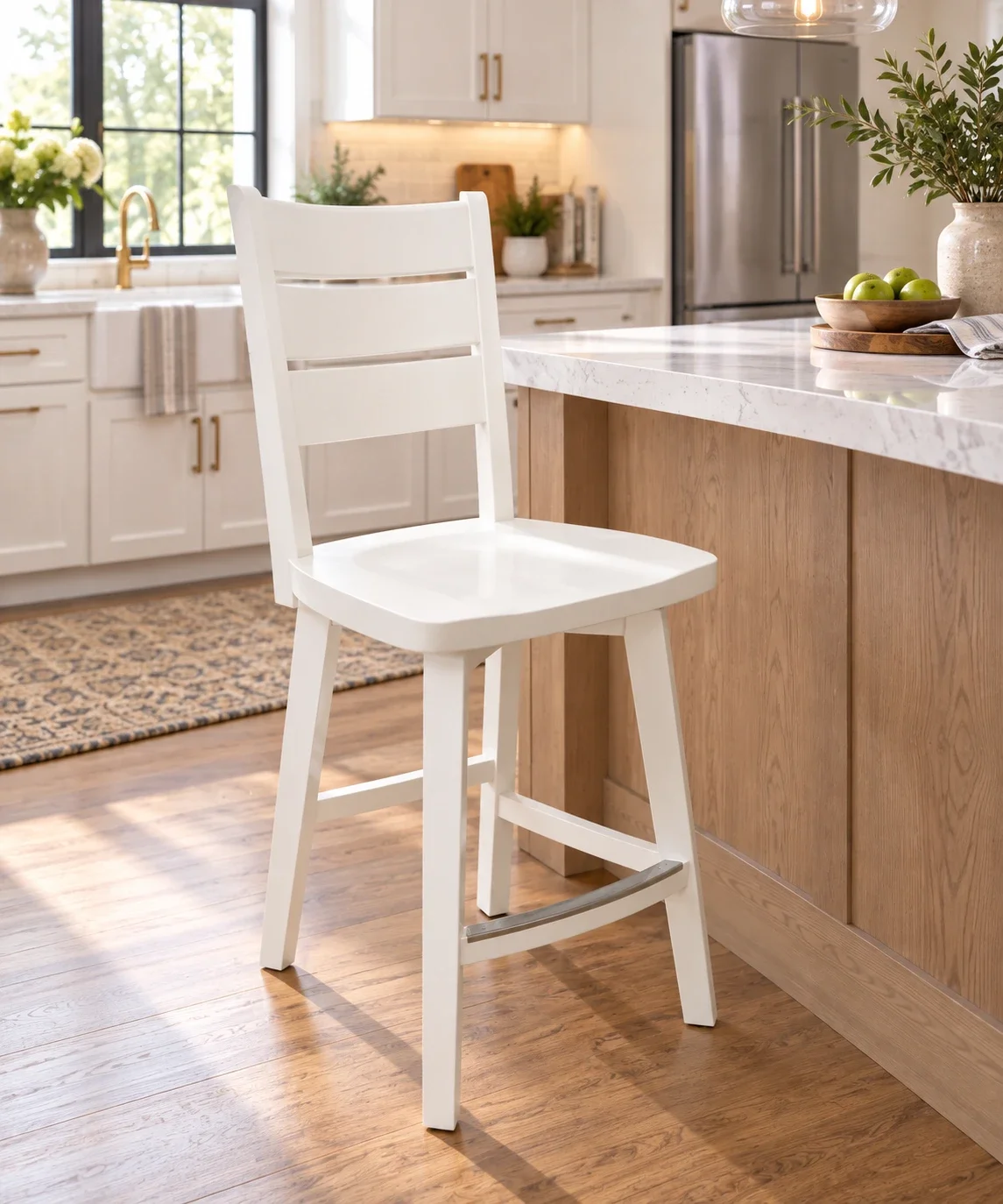 SNS 7399 Dove White Dining Stool