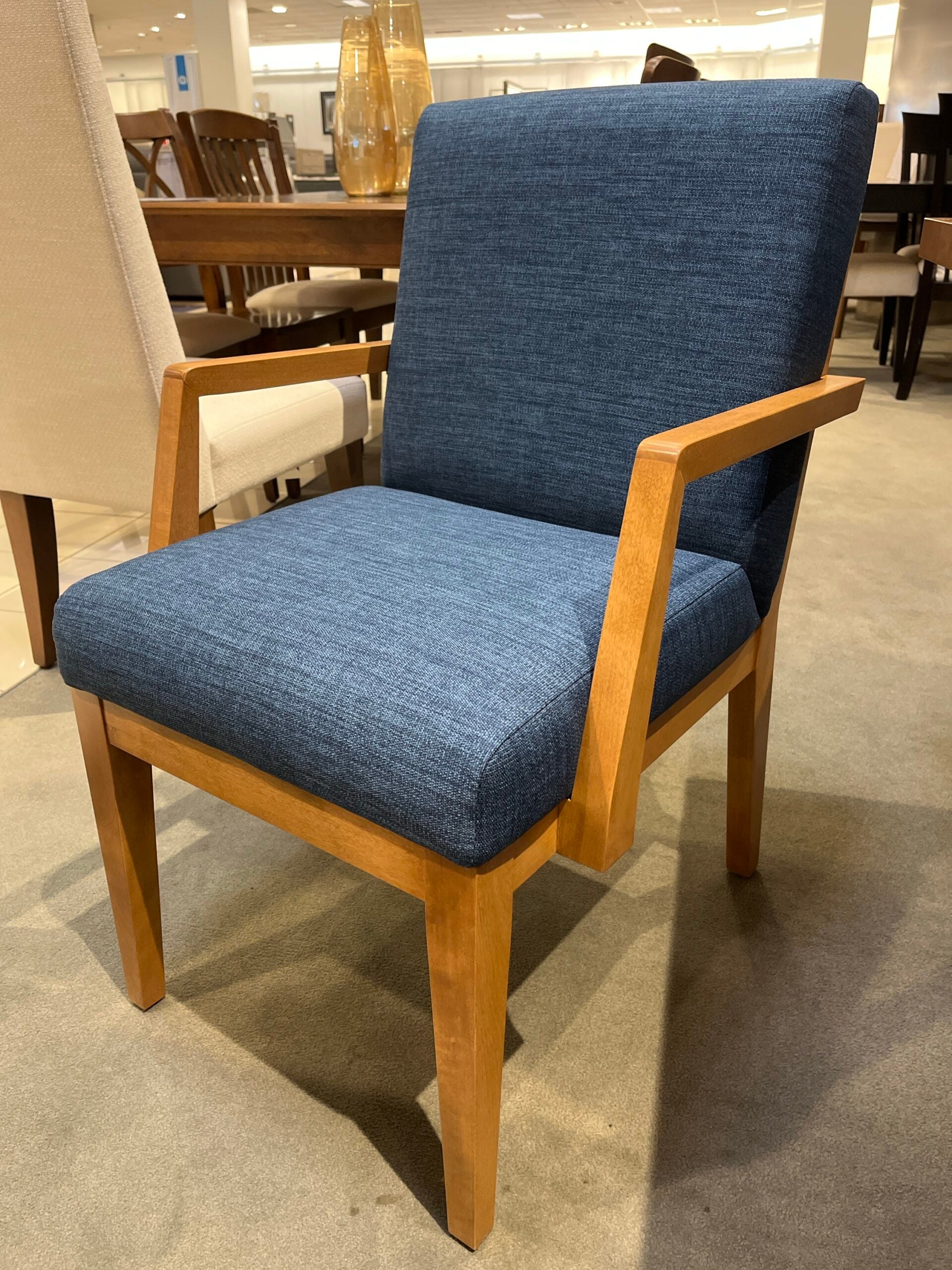 Canadel Honey Washed Dining Chair with Arms TK Fabric