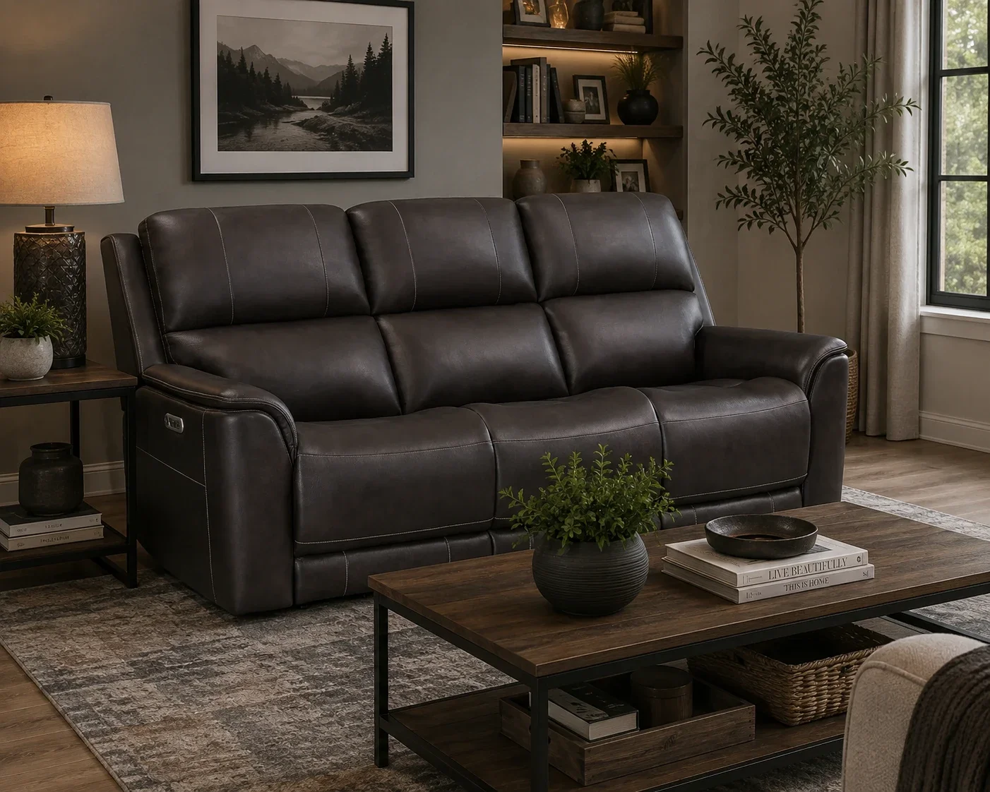 Easton - Steamboat Brown Power Zero Gravity Tilt Sofa