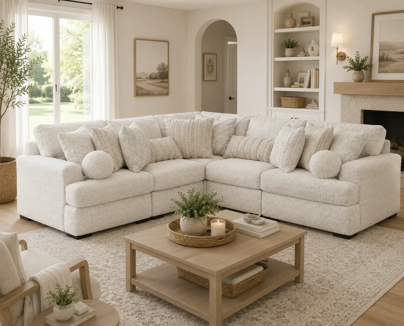 Cuddle Plush 5-Piece Sectional