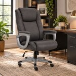 Dc#314hd-cha - Charcoal Fabric Heavy Duty Desk Chair (400 Lb.)