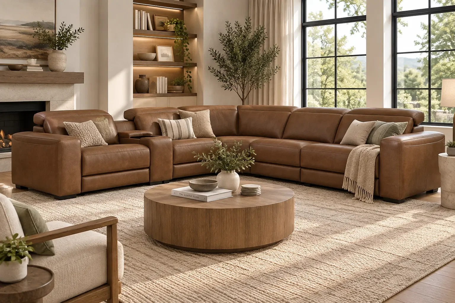 Magic Man 6-Piece Power Reclining Sectional with Console