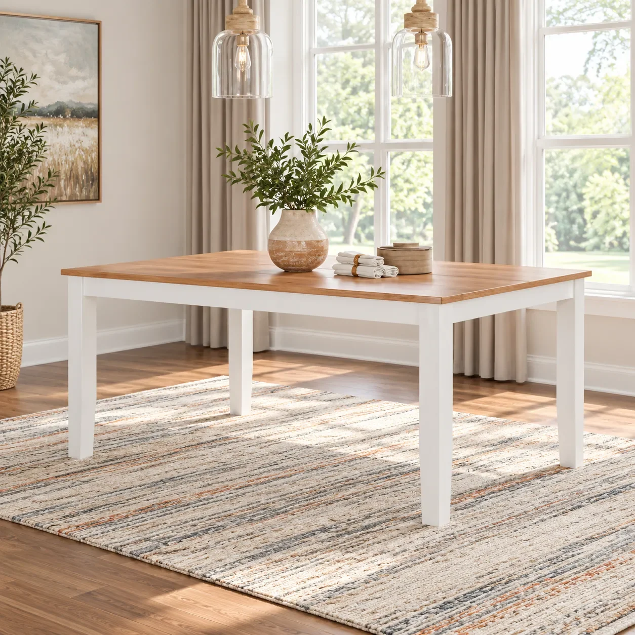 ChatGPT Image Sep 8, 2026, 04_07_07 PM Gesthaven Dining Table with 4 Chairs and Bench (Set of 6) - Image 1