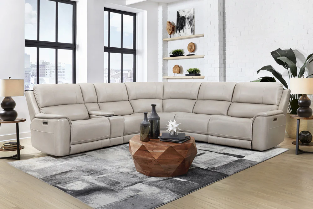 Easton - Steamboat Quartz 6pc Power Zero Gravity Modular Sectional With Power Headrest & Lumbar