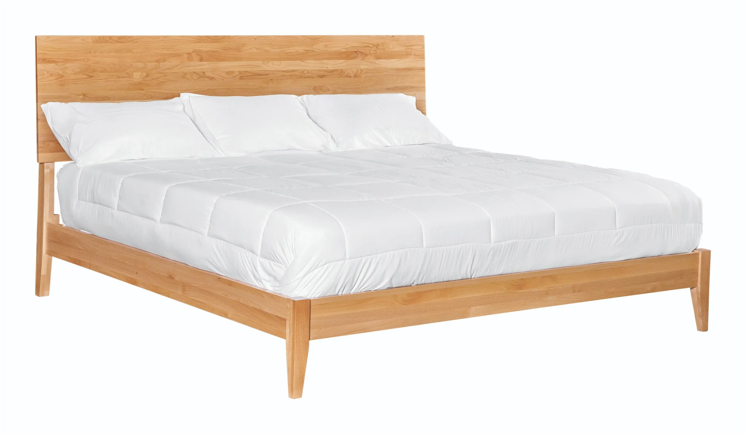 King-Platform-Natural-3_4-View 2 West King Modern Platform Bed - Image 1