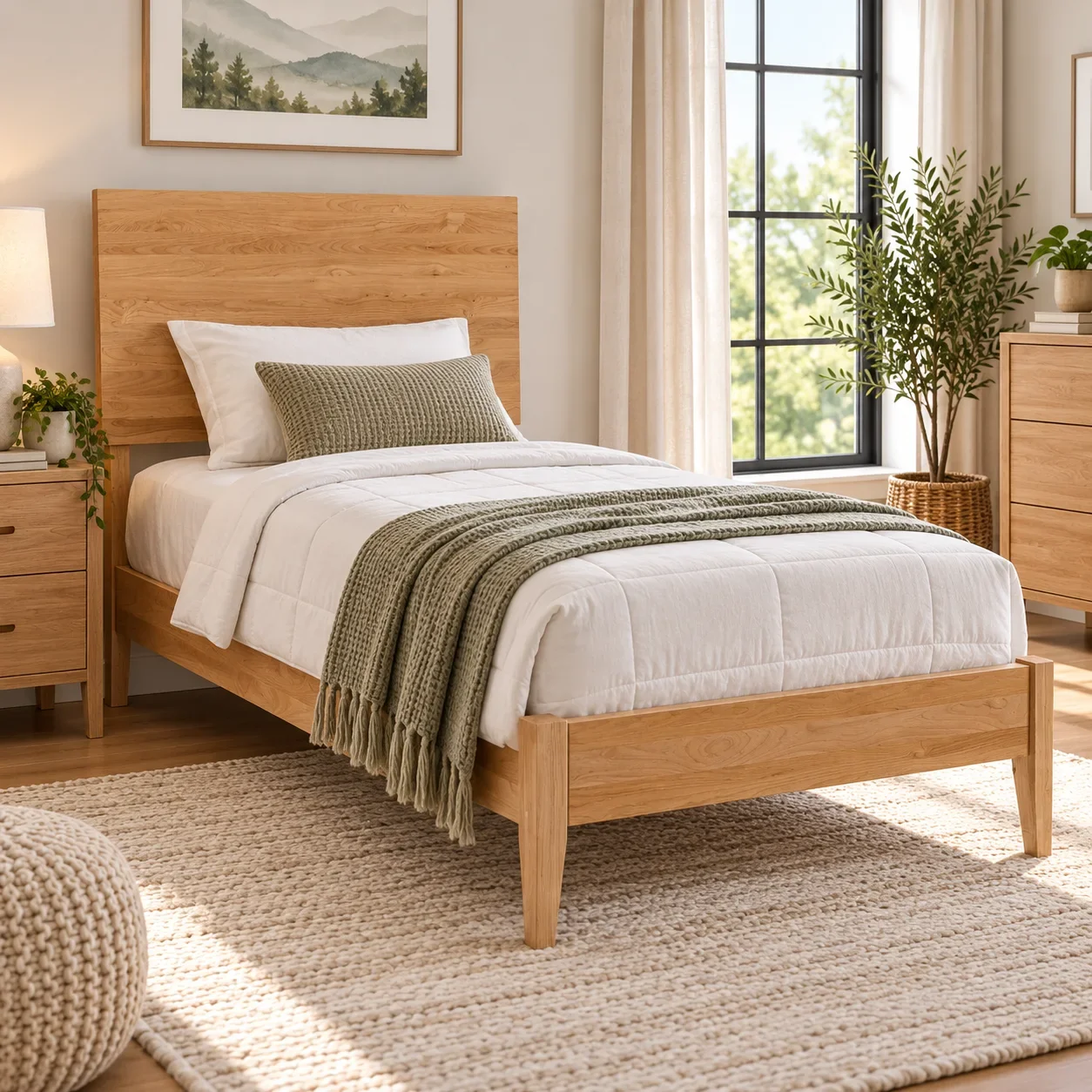 ChatGPT Image Sep 10, 2026, 05_15_45 PM 2 West Twin Modern Platform Bed - Image 1