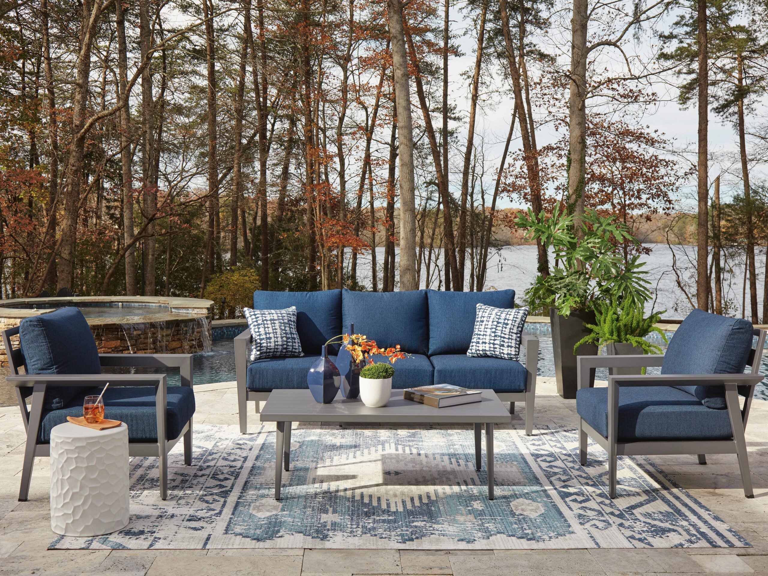 2baefdbdc74e35605914ab84caf1cda3 Gali Outdoor Sofa/Chairs/Table Set (Set of 4) - Image 1