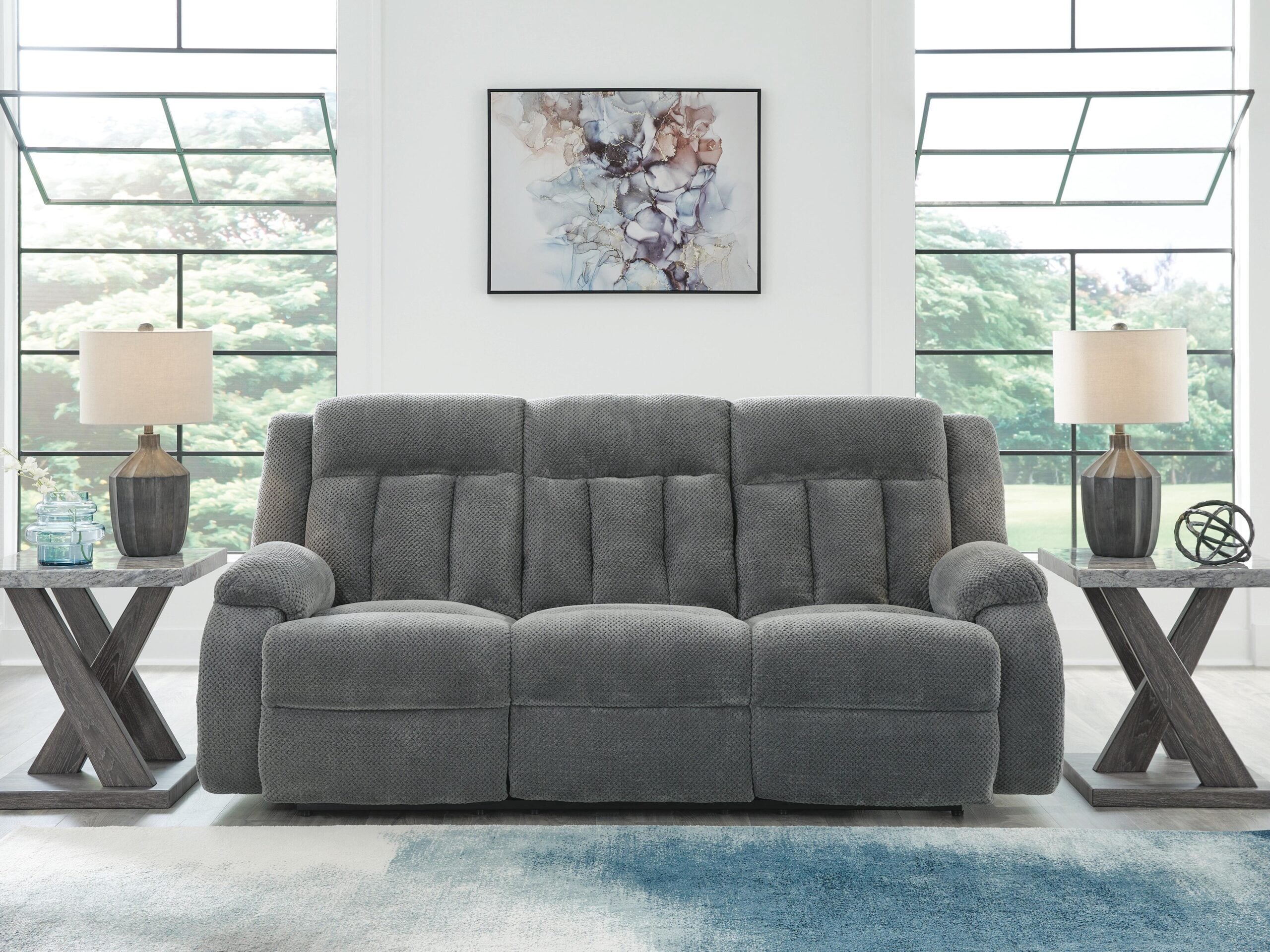 2e7acf247d9b709e16beee2aa5546566 Observation Power Reclining Sofa with Drop Down Table - Image 1